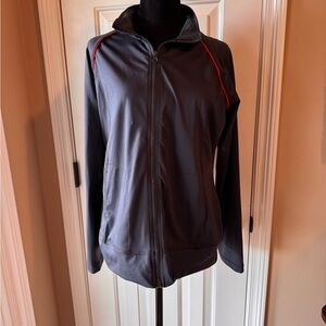Danskin Now Women's Semi-Fitted Gray and Red Jacket